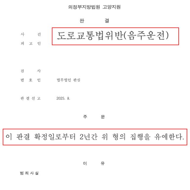 [집행유예] 음주운전 3진 | 혈중알코올농도 0.083%로 걸린 음주운전 3진 사건에서 집행유예로 마무리